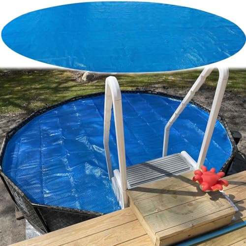 10m 9m 7m 6m 5m 4m 3m 2m Round Hot Tub Bubble Cover Floating Spa Blanket, Solar Pool Covers for Above Ground Pool/Inground Pools, 400μm Heavy-Duty Insulating Swimming Pool Heater Cover ( Color : Blue