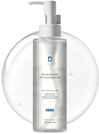 TOSOWOONG AHA pormaskar ut rengöringsolja, jojobaolja, sminkborttagare, pormask- och porrengörare, skonsam ansiktsrengöring, koreansk hudvård, 150 ml, 150 ml