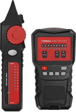 Wire Tracker Tester Line Finder, Network Cable Tester, Electric Wire Tracer with Wire Tracer, Electric Wire Finder Handheld Telephone Cable Finder Receiver