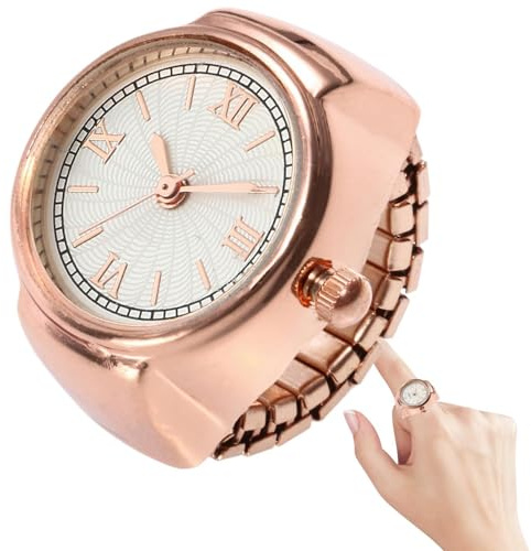 JINGLING Klockring för män, klockring - ringklocka för kvinnor, små klockor för män och kvinnor, modetillbehör för fest, datum, semester, Rose Gold, Grand cadre intérieur, Se beskrivningen