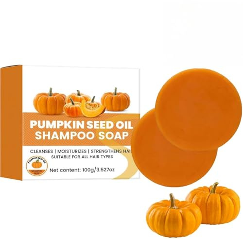 Prldm Shampoo Solido e balsamo alla Zucca Shampoo Solido nutriente, riparatore e idratante all'olio di Semi di Zucca per Capelli Sottili