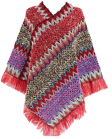 Femme Poncho Châle Ouvert Cape Élégant Châle Femme Chaud Poncho Cape Réversible Echarpe Wraps Elégant Femme Poncho Châle Ouvert Tricot Manteau Crochet