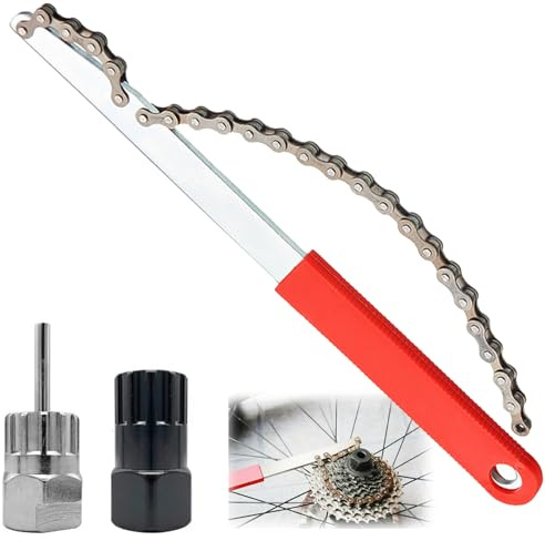 3 Pièces Outils Réparation Chaîne Vélo pour Cassette Vitesses 6 7 8 9 10 11, Kit Outils Démontage Fouet Pignon, Outil Couronne Démonte Cassette Vélo Professionnel, Extracteur Pédalier Manivelle
