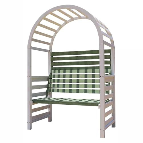 Banc d'extérieur en bois avec arche de jardin, design ergonomique pour petites cours, porche et arrière-cour