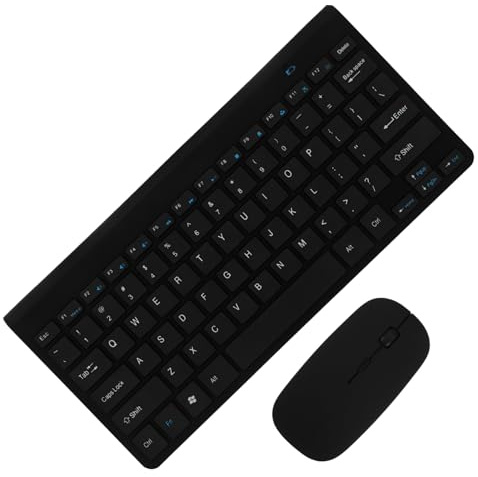 LIGIGWASH Combo Tastiera e Mouse Wireless Silenziosi per PC 78 Tasti in Abs, Design Compatto Plug And Play, per Uso Quotidiano e Viaggi di Lavoro