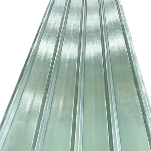 2x Placa Ondulada, 1,50 mm Panel para Tejado Transparente, Chapa Tejado Exterior, Placa de Iluminación Natural, Hojas de Techo Corrugado, para Garaje(35x20in)