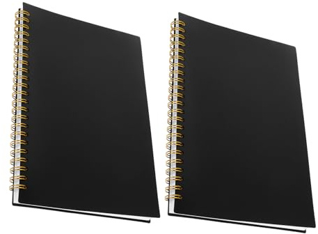 ULTECHNOVO Libro Contabile Orizzontale 2 Pezzi Copertina PP Resistente Registro Finanziario Entrate e Uscite Libro Mastro Spese Facile per Ufficio Magazzino e Uso Personale