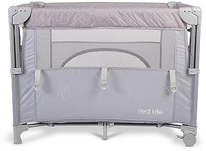 Red Kite Dreamer Bedside Crib, Soft Grey