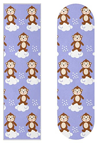 Skateboard-Griptape mit Cartoon-Affen-Motiv, Schleifpapier, Longboard-Aufkleber, Scooter, Deck, Sandpapier, 2 Stück