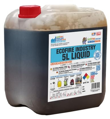 ECOFIRE Fighting Extintor para Fuegos ABCDK, Industry 5 litros, Ecológico