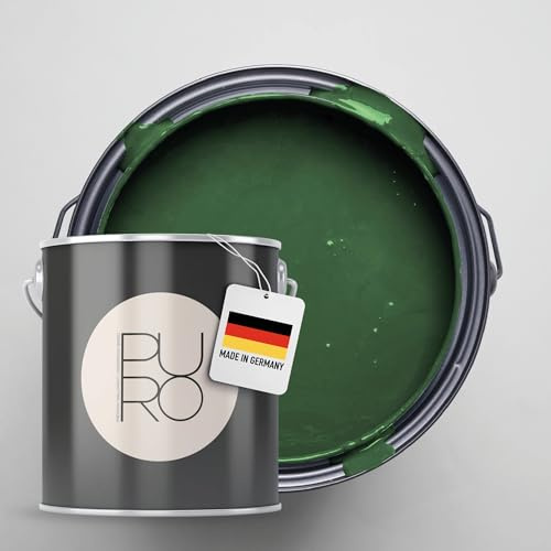 Livingwalls PURO Premium Wandfarbe c5005 - Malerfarbe für Wohnräume und Arbeitszimmer mit sehr hoher Deckkraft - matte hochwertige in Grün - 5l