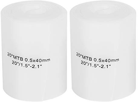 Qiilu 20 X4 Inch Fat Tyre 2Pcs Tire Liner Anti Puncture Proof Belt Tape Protector Set White Polyurethane Pad Mountain Road Cycling Sory (Anti tie)