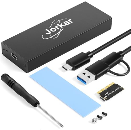 Jorkar Externe SSD Gehäuse für MacBook Air/Pro mid 2013-2017, USB C 3.2 Lecteur Disque SSD 12+16 pin für A1466 A1465 A1398 A1502, für Mac SSD Enclosure Festplatten Kasten Tragbar