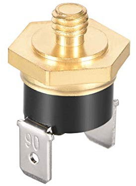XYWHPGV KSD301 Thermostat, Temperaturschalter 90°C Kupfer M6 Öffner N.C 10A(564d5 fa244 5bdba a34ea 561b5 6c460