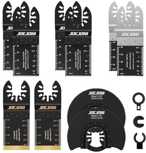 13 Pezzi Lame Utensile Multifunzione, Universale Accessori per Utensili Oscillanti, Set di Lame Oscillanti