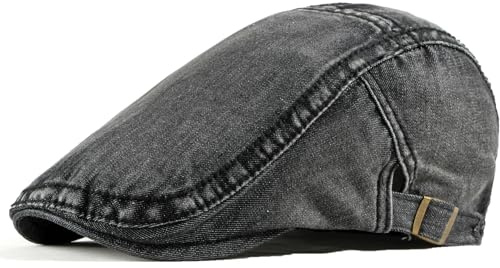 YAMEE Gorra Boinas Plana Hombre Clásica Sombreros Vaqueros,Boina Mujer Anti UV Respirable,Gorras de Hombre Ajustable Cabbie Sombrero de Newsboy,Sombrero para el Sol para Training,Caza,Running,Biker