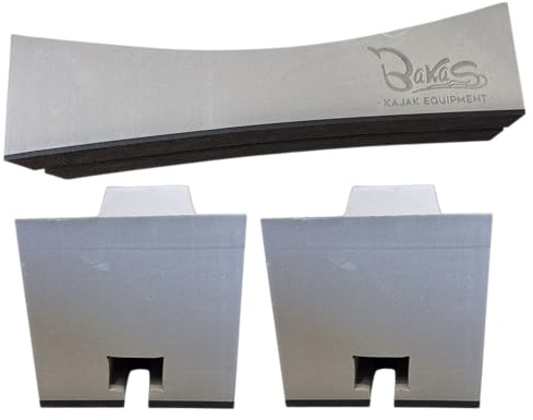 BaKaS Dachträgerpolster Rechteckig 40 cm 2er Set Schaumstoffpolster für Kajak, Kanu, Surfbrett Auto Dachträger Auflage Schutz Rechteckprofil, weich & wetterfest