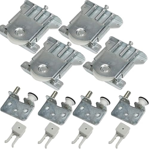 Uni-Fine 4 groupes de portes coulissantes pour porte de penderie, roulettes en alliage de fer en nylon pour armoire, vitrine, roulettes de rechange, cabinet, fenêtre