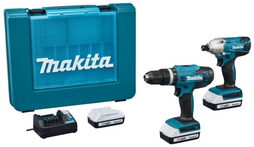 Makita DK18922A01 Impact Drill Set HP488D, TD127D 18V Type G, 3 x 2.0 Ah Batteries, Case