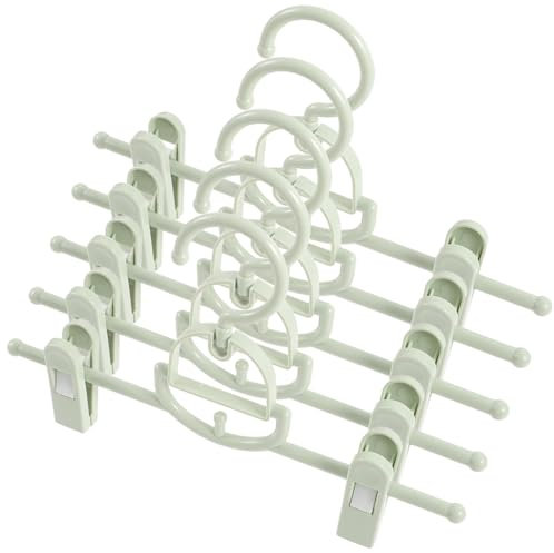 LALADEFIEE 5piezas Percha para Pantalones Infantiles con Pinzas Diseño Antideslizante Fácil De Usar