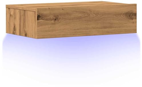 vidaXL TV-Schrank mit LED-Leuchten Artisan-Eiche 60x35x15,5 cm