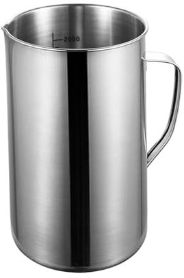 Verre à mesurer en acier inoxydable réutilisable 2 L