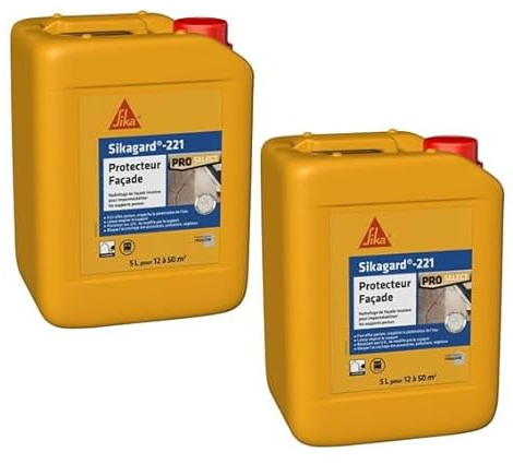 SIKA - Hydrofuge imperméabilisant façade et mur - Sikagard 221-2x5L
