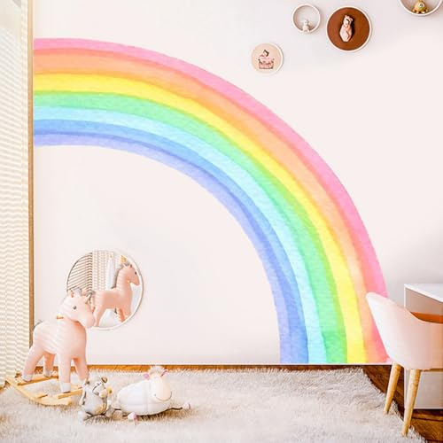 Groß Regenbogen Wandtattoo, Boho wandtattoo, Aufkleben Selbstklebend Abnehmbare Wanddeko, für Mädchen Kinderzimmer Babyzimmer Schlafzimmer Wanddeko (40x270 cm)