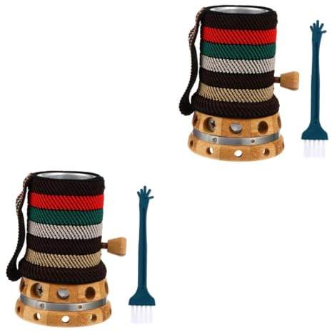 HEATSHAKING 2 Sätze Moxibustion mit Handheld Guasha Pot Moxa Brenner für Körperpflege Vielseitig Einsetzbar Sicher mit Schutzbezug für Guasha und Massage