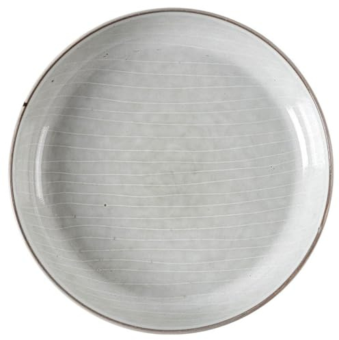 Plato Hondo de cerámica Moderno y Sencillo, Redondo, para Pescado marinado, Ideal para Hotel, Restaurante, Bandeja de Cena (Talla única)