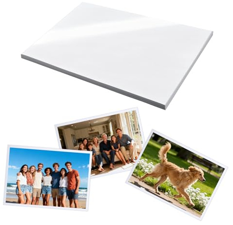 50 feuilles papier photo A4 brillant, 180 g/m², séchage instantané, résistant à l’eau, papier photo haute blancheur, idéal pour imprimantes à jet d’encre
