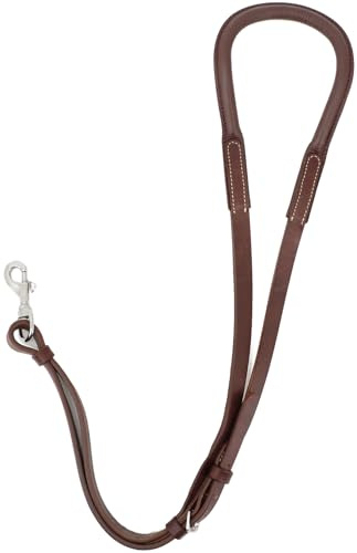 Jeereal Leather Horse Saddle Crupper, Adjustable Western Working Tack Single Tail Strap, Tail to Buckle 28 in Full Horse Size