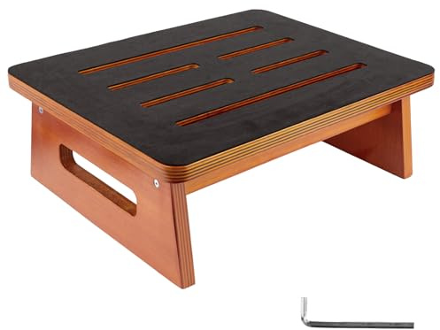 Landrip Step Stool for Adults Seniors with Non-Slip Rubber Stepping Surface, Heavy Duty Wooden Step Stool, Bed Steps for High Beds, Bathroom, Bedroom, Kitchen & Kids Bedside Support
