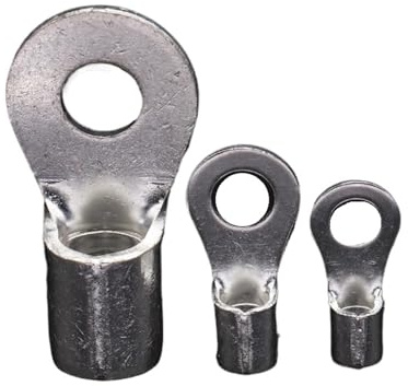 OT OT4-4/5/6/8/10/12/16 4mm² Drahtkabel Kupfer Rundring-Zungenanschluss Kabelschuh Flachsteckverbinder Nicht isolierte Crimp-Anschlüsse(OT4-16 (Copper),20Pieces)