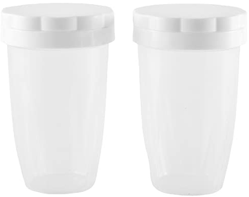 NIZEAMI 2 StüCk Puder Zucker Streuer Mehl Streuer mit Deckel für Kakao Streuer Zimt Pulver Mehl GewüRz Kuchen Backen Mehl Sieb Werkzeug