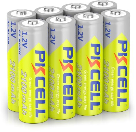 PKCELL AA Rechargeable Batteries 1.2V NiMH 2100mAh - 8 Pack