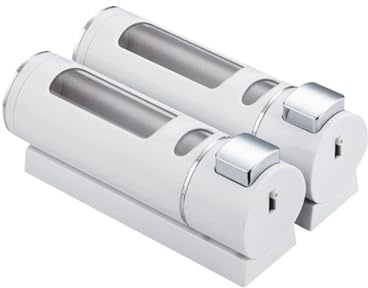 Lavare Dosatore manuale di sapone liquido con pompa a parete, doppia testa, in plastica ABS Arredo bagno estetico