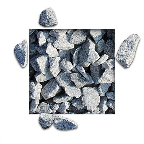 Kieskönig 25 kg Granitsplitt Hellgrau Gartensplitt Ziersplitt Deko Granit Dekoration Splitt Körnung 32/56 mm