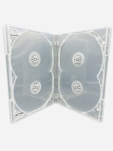Amaray Lot de 50 Multi 4 DVD portables – 4 Way Multibox en Transparent pour contenir jusqu'à 4 disques dans un emballage de marque Dragon Trading