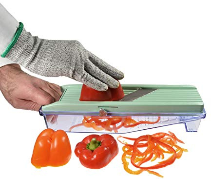 Benriner Mandoline Gemüseschneider Gemüsehobel BN-1 64 mm grün, ohne Auffangbehälter, mit Gravur