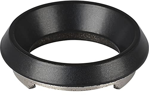 Hoppe Profilzylinder Zierring ø 25mm - moderne Rosette für Schließzylinder PZ rund, Edelstahl schwarz matt