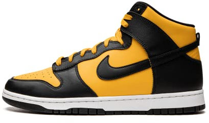Nike Dunk Hi Basketballschuhe für Herren, Goldfarben, Universität, Schwarz, Weiß, Ha, 42 EU