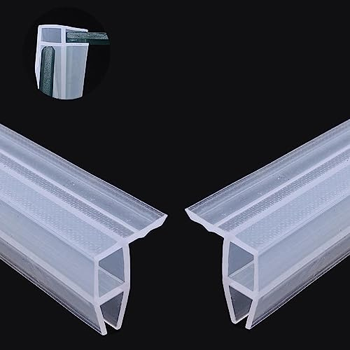 Dichtungsband für Glastüren, Silikon, für Badewanne, Dusche, Zugluftstopfen, Büro, Balkontür und Fenster, 2 Stück, 12 mm, 2 Stück