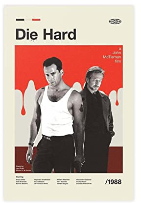 ZOLULA Moderne Retro-Filmplakate Die Hard Canvas Poster Wandkunst Dekor Druck Bild Gemälde für Wohnzimmer Schlafzimmer Dekoration ungerahmt 50 x 75 cm