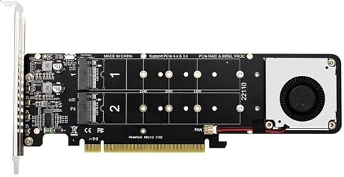 PCIeX16 auf M.2 M-Key NVMEx4SSD RAID-Splitterkarte – ein Muss für Ihren Server
