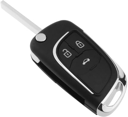 ECSiNG Auto 3 Tasten Klapp-Fernbedienung Schlüsselgehäuse Auto Klappbare Fernbedienung Schlüsselhülle Kompatibel mit Opel Astra J Insignia Mokka Fernbedienung Schlüsselgehäuse