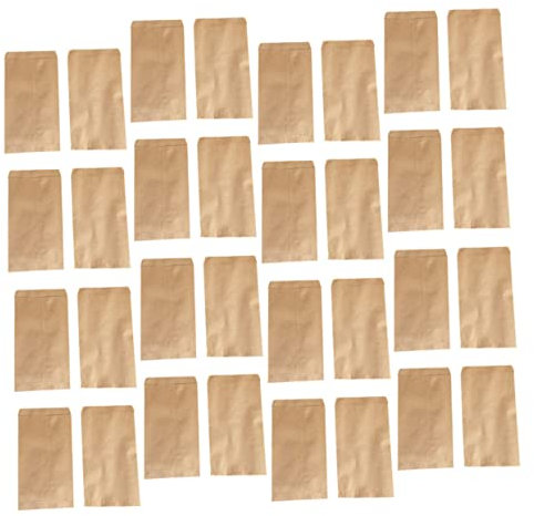 Ciieeo 100pcs Kraft Paper Seed Bags Garden Kraft Bags Storage Pouch Sewn Pouch for Gardening Tools and Seeds