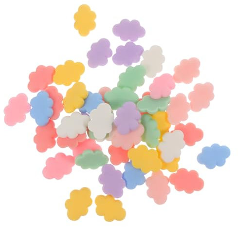 STOBOK 50stücke Wolkenform Patches Für Diy Bastelbedarf Resin Ornament Für Handyhüllen Und Kopfschmuck