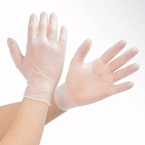 Areso Guantes Vinilo Sin Polvo Talla M 100 Unidades, Guantes De Vinilo Sin Polvo, Guantes Vinilo Sin Látex Sin Polvo, Guantes Vinilo Transparentes, Guantes Desechables Talla M, S, L, XL (100, L)