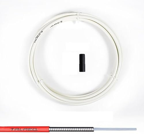 WANGZEYU Fahrrad Bremszug 300 cm Universal-Fahrradbremskabelgehäuse Schaltkabel Drahtrohr for 4 mm/5 mm MTB Rennrad Umwerfer Bremsleitung Vorne Hinten Rohr Bremszug Fahrrad(Brake White)
